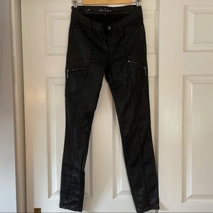 Black Faux Leather Skinnys